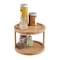 Hastings Home 2-tier Lazy Susan All-Natural Bamboo Round Turntable, Pantry, Vanity Organizer, 10-inch Diameter 918858RCH - alternate 1